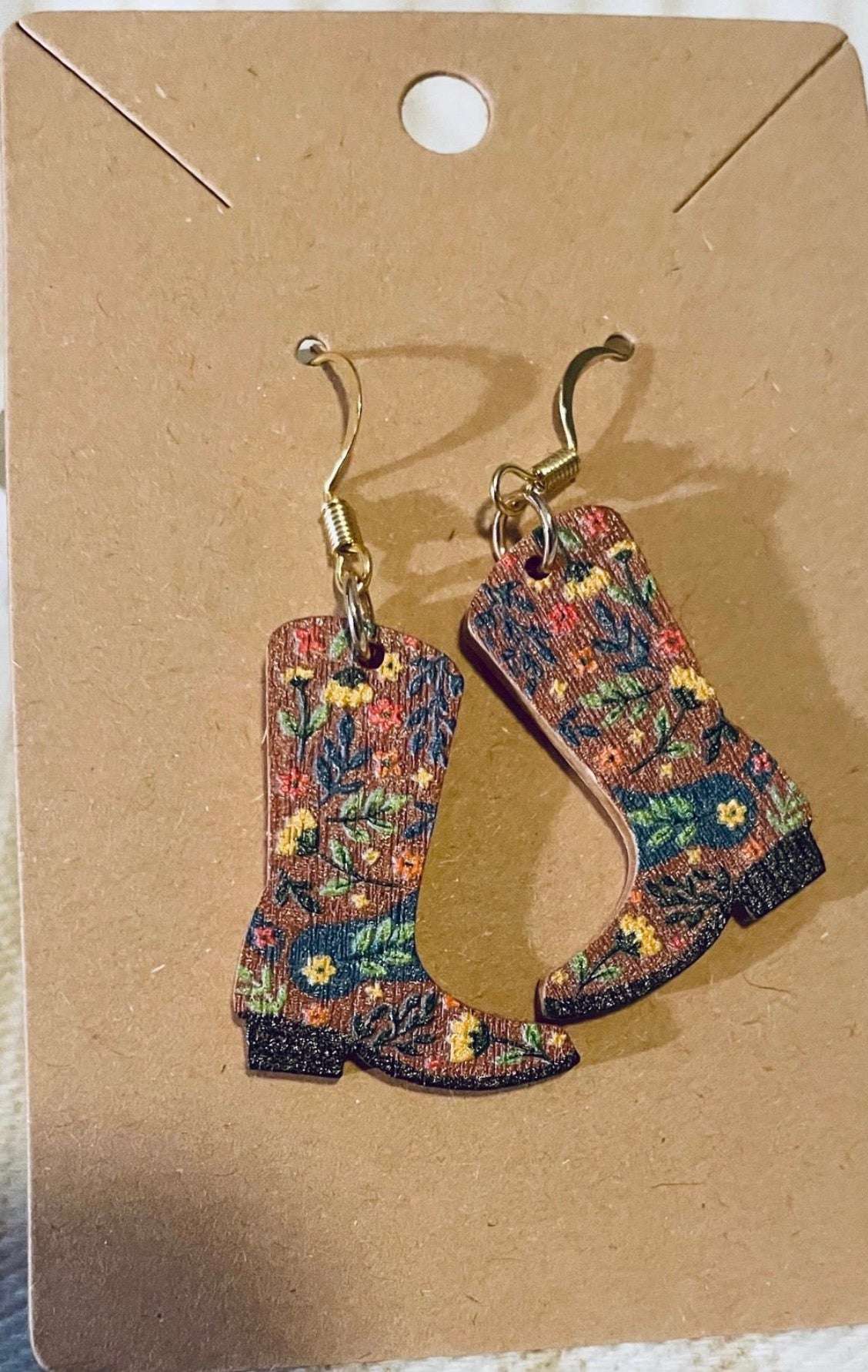 Western Cowboy Boot Earrings